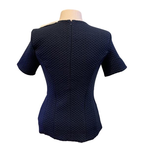 NWT Ann Taylor Blue short sleeve v-neck sweater shirt Size XS - Picture 2 of 10